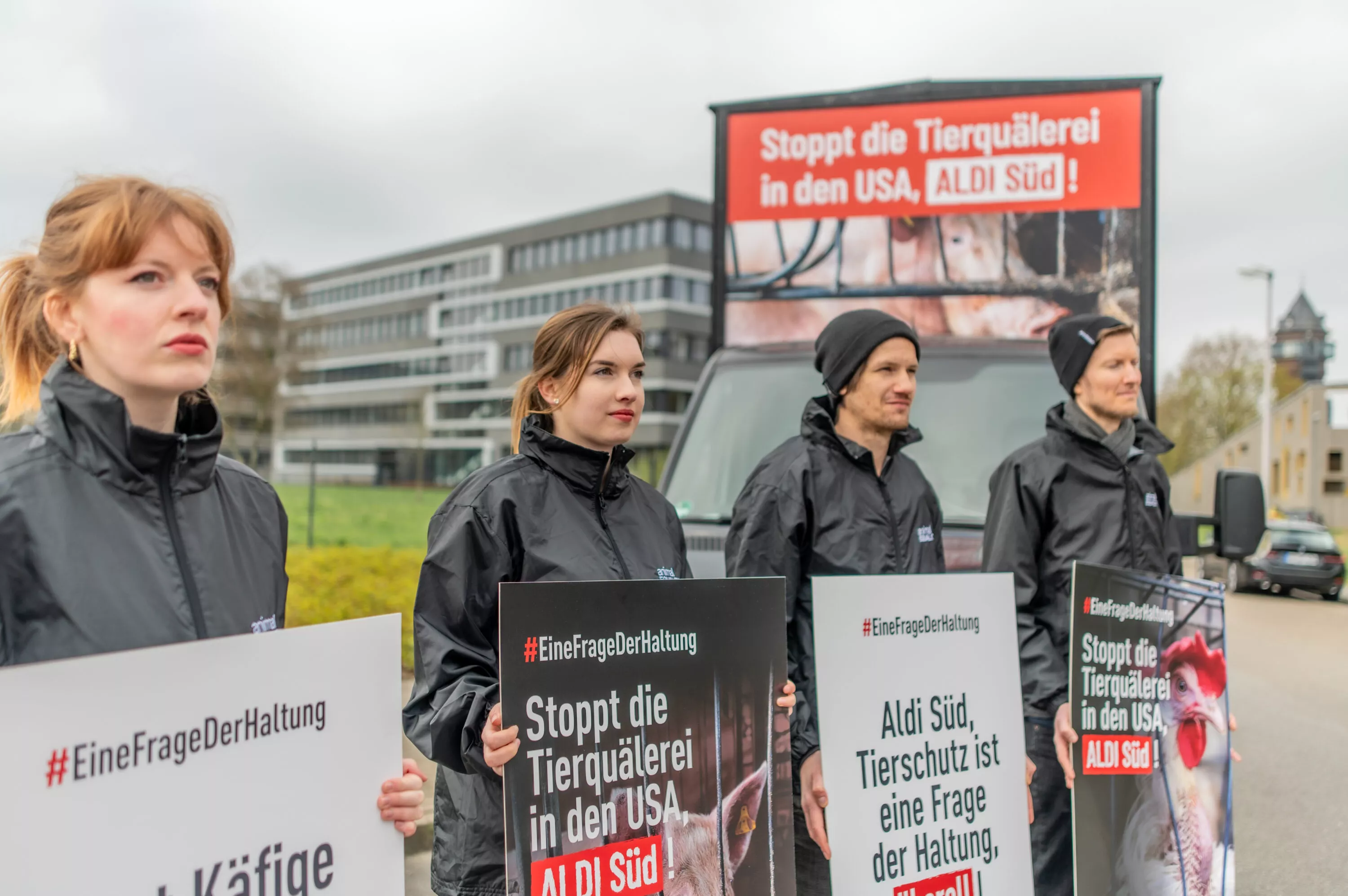 Protest gegen ALDI Süd in Mülheim an der Ruhr