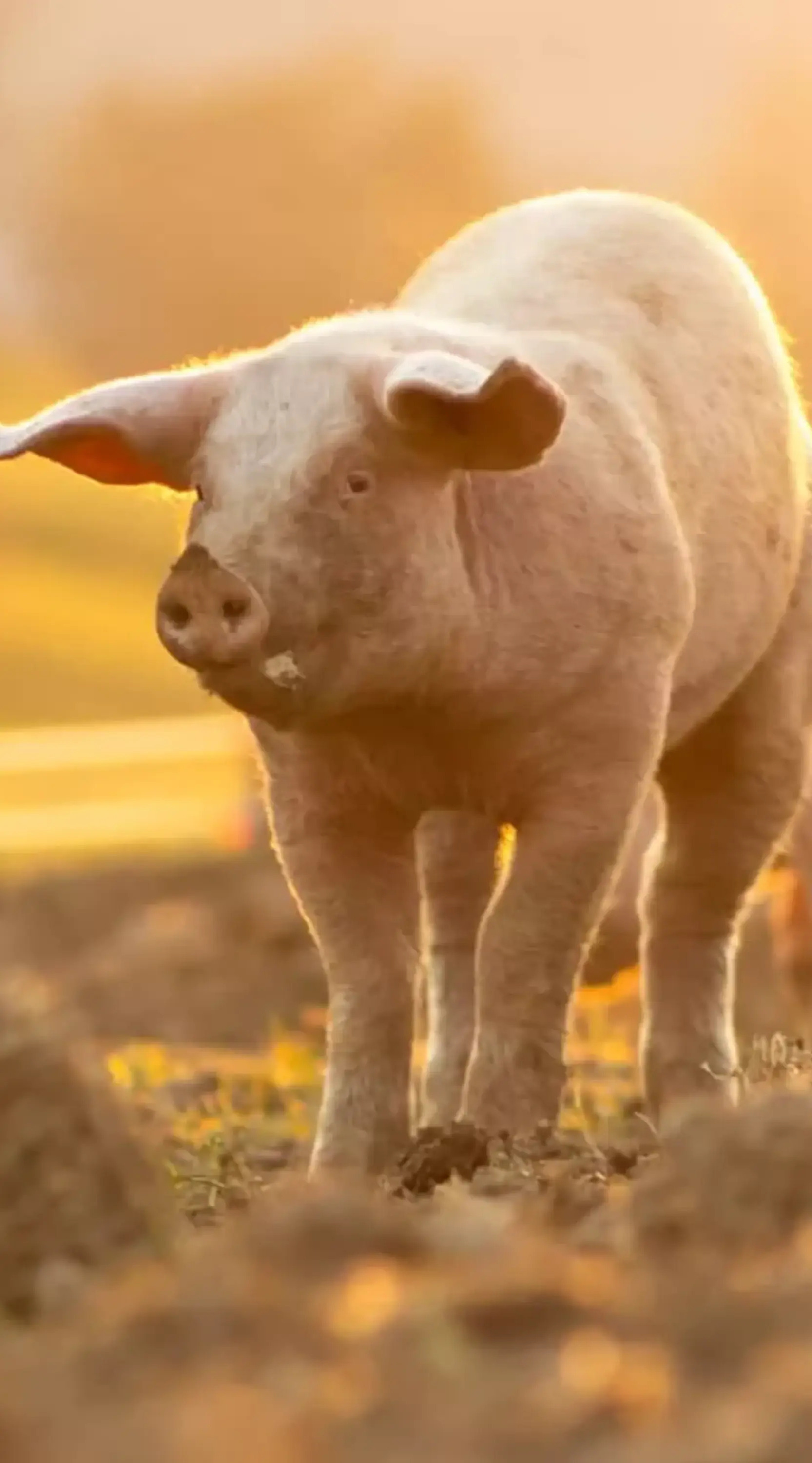 Schwein auf einer Wiese