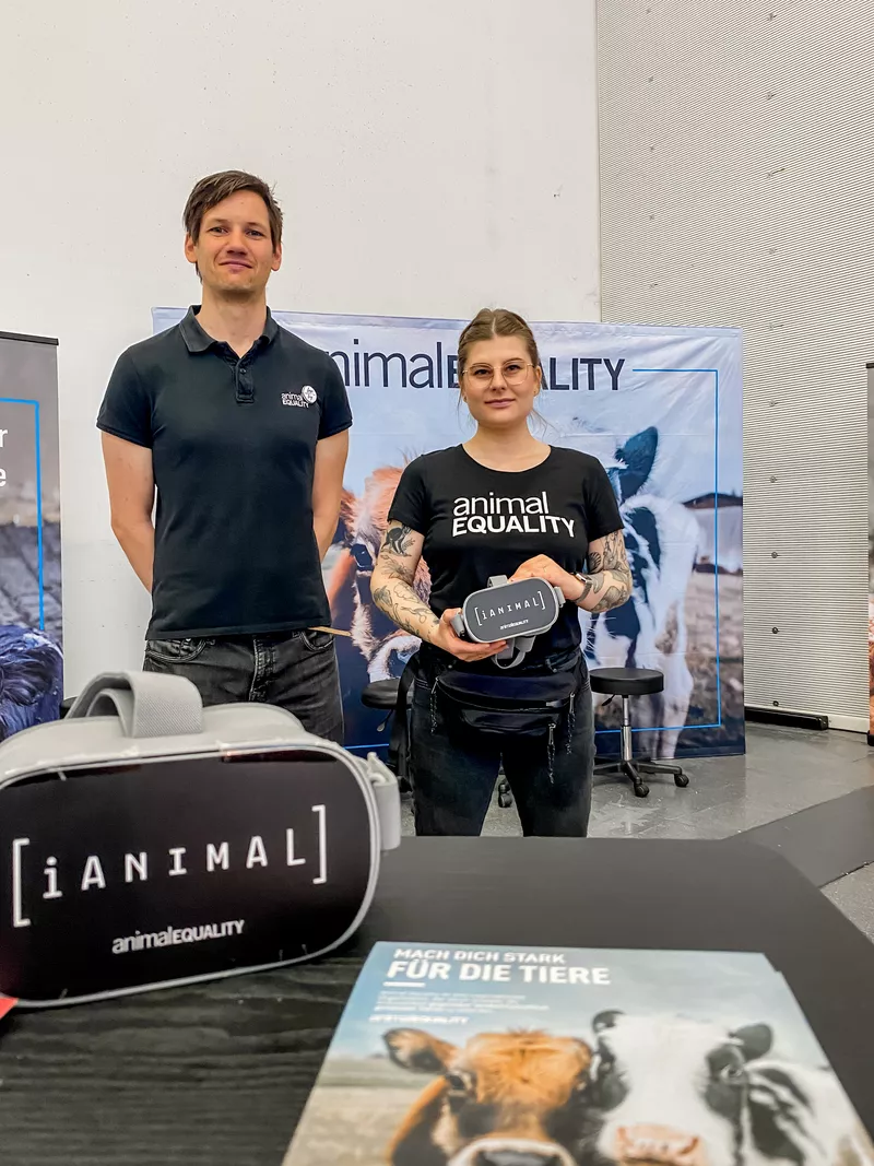 Animal Equality mit iAnimal und Love Veg auf der VeganWorld in Stuttgart