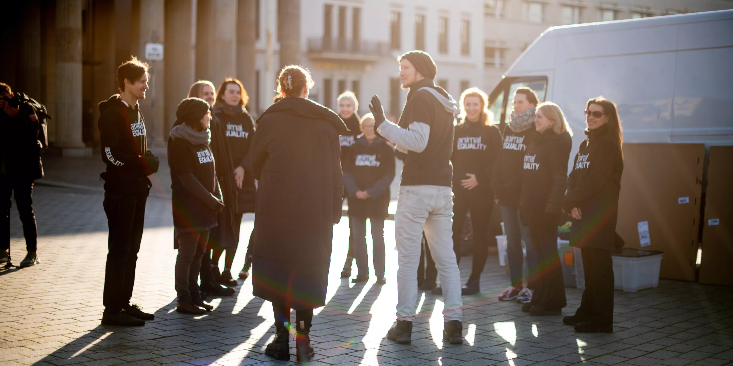Animal Defender bei Protest