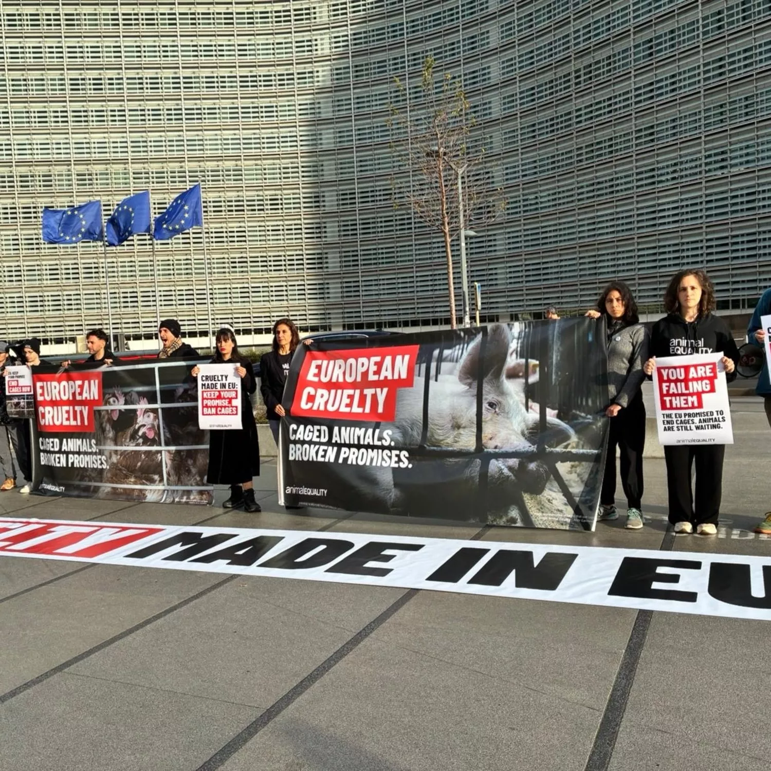 Pressebereich 8 Protest in Brüssel