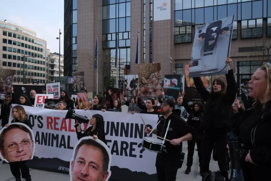 Proteste in Brüssel vor der EU-Kommission