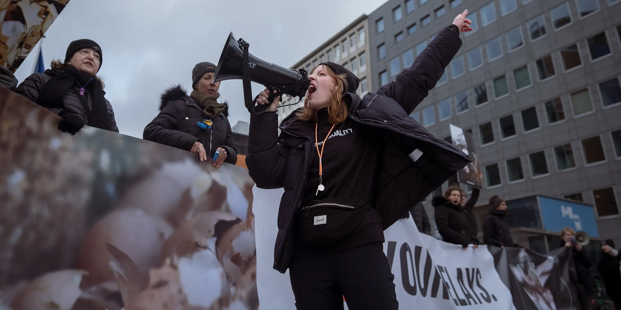 internationaler Protest von Animal Equality