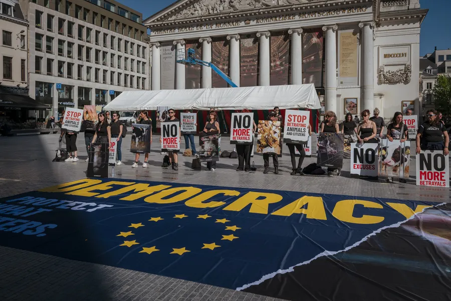 Protest in Brüssel