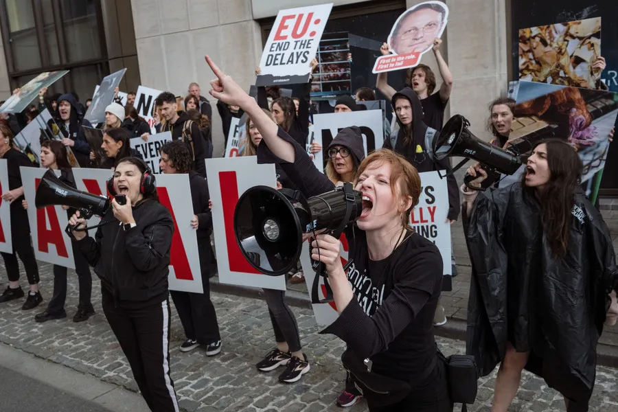 Protest in Brüssel
