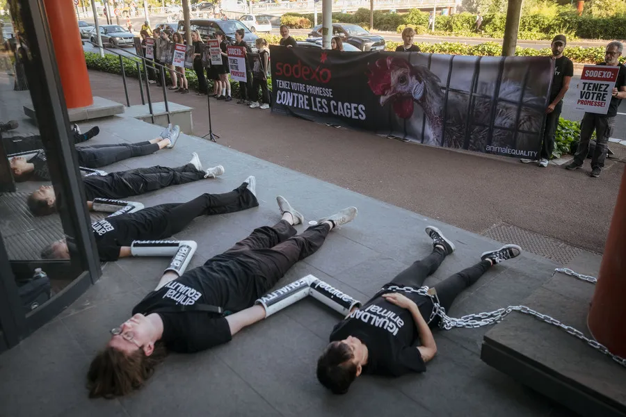 Protest bei Sodexo