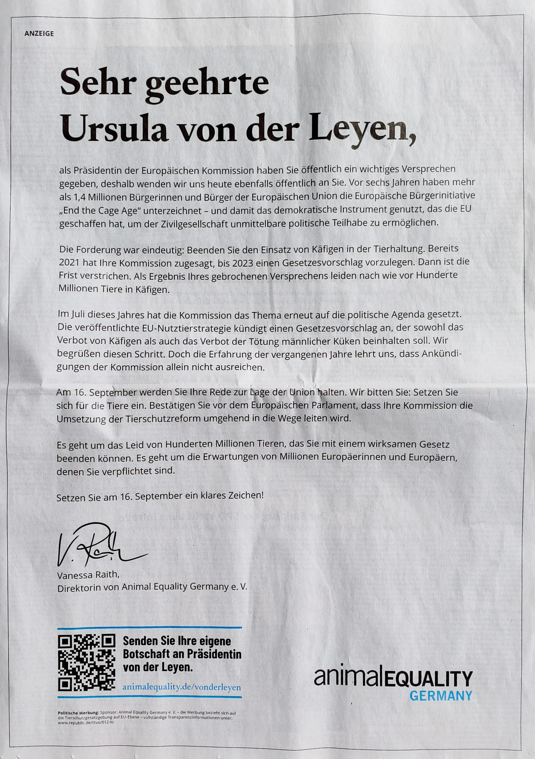 Diese Frage bewegt gerade Deutschland: Warum lässt Ursula von der Leyen das zu? 3 Brief an Ursula von der Leyen in der SZ